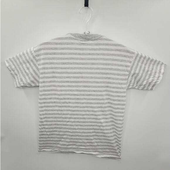Giorgio Beverly Hills Vintage 80s Embroidered Striped Short Sleeve T Shirt - Picture 3 of 9